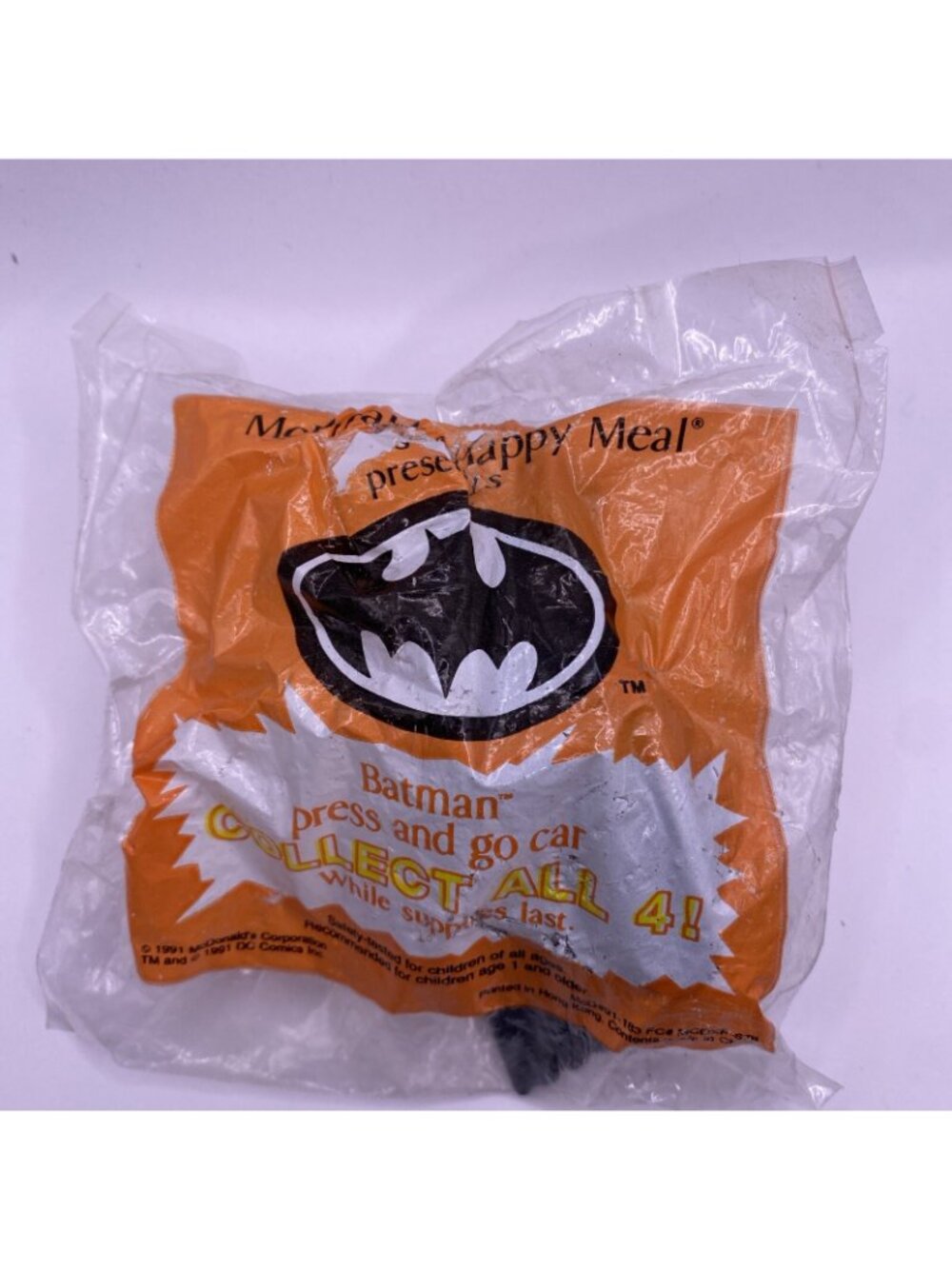 Batman 1991 McDonalds Happy Meal Press And Go Toy Collectible Sealed In Original - Picture 2 of 12